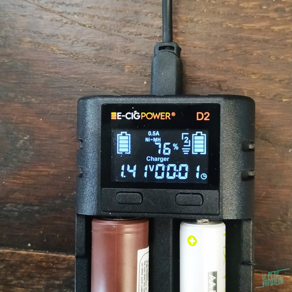 Ecig Power D2 2 accus